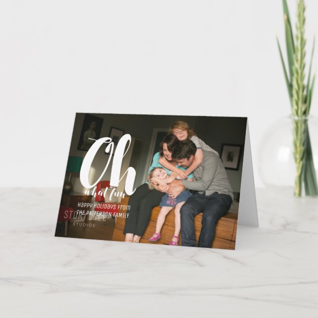 White, Que Cartão de Saudação de Foto Feriado Dive (Frente)