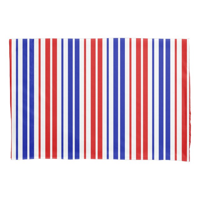 White Red Blue Stripes Pattern   (Frente)