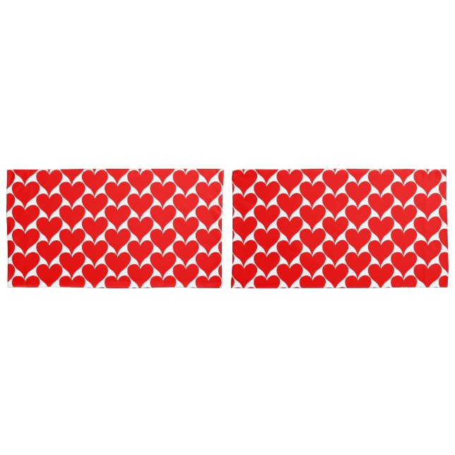 White Red Hearts Pattern (Frente - conjunto)