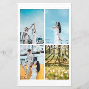 White Romance Love Foto Collage Weding