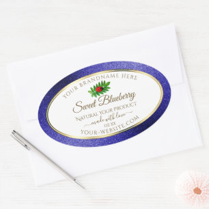 White Royal Blue Glitter - Etiquetas de produto La