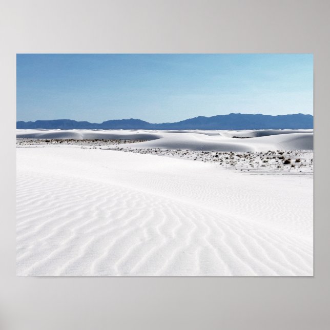 White Sands Blue Sky New Mexico Poster (Frente)