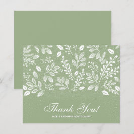 White Script Verde Foliage Orçamento Muito Obrigad