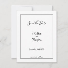 White Simple Framed Salvar a Data