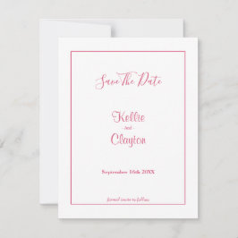 White Simple Framed Salvar a Data