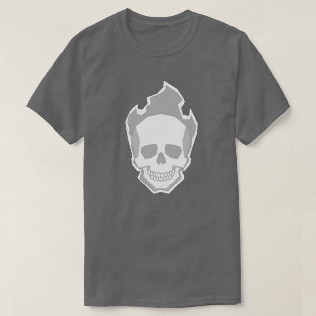 White Skull Graphic T-Shirt – Minimal Clean Skull  (Frente do Design)