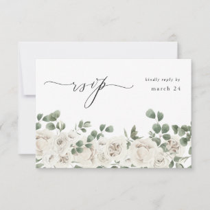 White Soft Floral e Eucalyptus w RSVP de Refeições