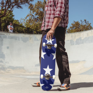 White Stars de skate azul HAMbyWG