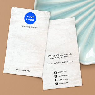 White Wood Add Logo Pendant Necklace Display