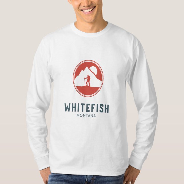 Whitefish - Montana Long Sleeve T-Shirt (Frente)
