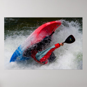 Whitewater Kayak Photo Poster