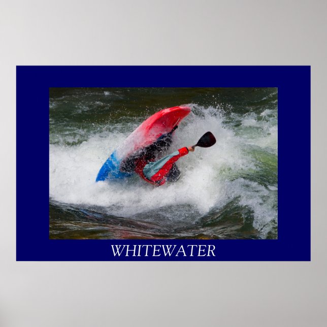 Whitewater Kayak Poster (Frente)