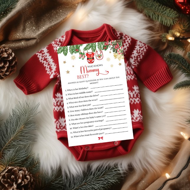 Who Knows Mommy Best Christmas Baby Shower Game (Criador carregado)