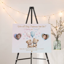 Who Will Baby Look Like 2 Photos Baby Shower Game