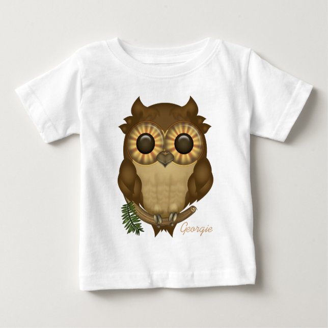 Whoolio The Cute Owl Personalised Camisetas (Frente)