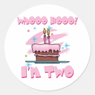 Whooo Hooo eu sou a etiqueta dois cor-de-rosa