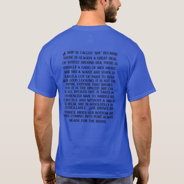 Why is a ship called She?   T-Shirt (Verso)