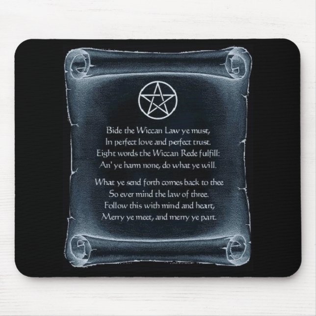 Wiccan Rede Mousepad (Frente)