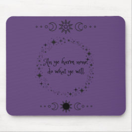 Wiccan Rede Witch Mouse Pad