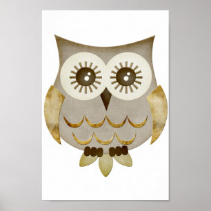 Wide Eyes Owl Poster