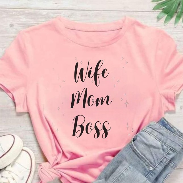 Wife mom boss t-shirt (Criador carregado)