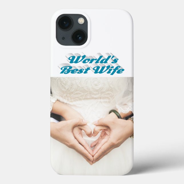 Wife Photo sky blue iPhone Case (Verso)