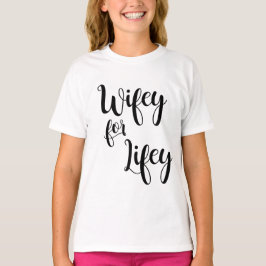 Wifey para a camisa do PJ da noiva de Lifey