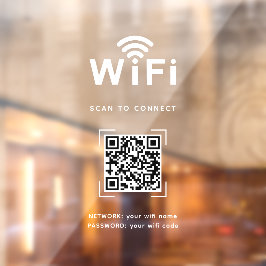 Wifi Decal | Office & Storefront Network Display