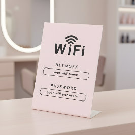 WiFi Login Table Sign For Spa & Beauty Salon