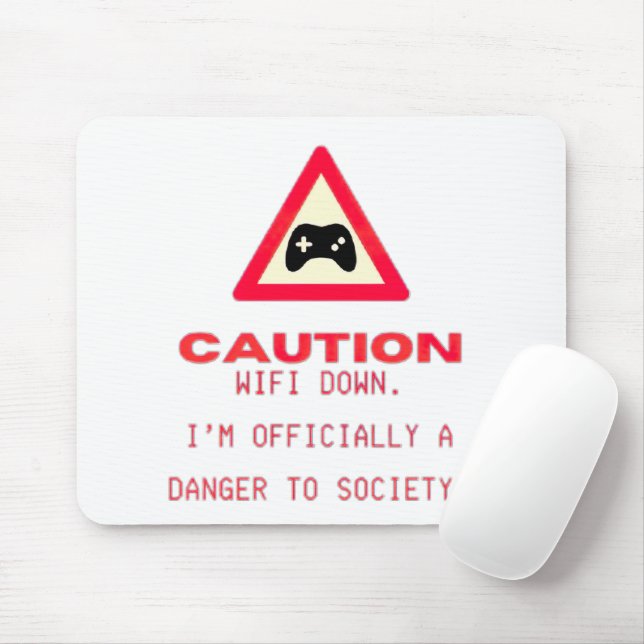 Wifi para baixo - mouse pad engraçado (Com mouse)