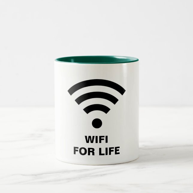 WIFI PARA o verde de caçador da VIDA caneca do (Centro)