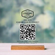 Wifi Sem Código QR e Logotipo Comercial