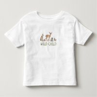 WiILD CRIANÇAS Animais da Floresta Bebê T-Shirt