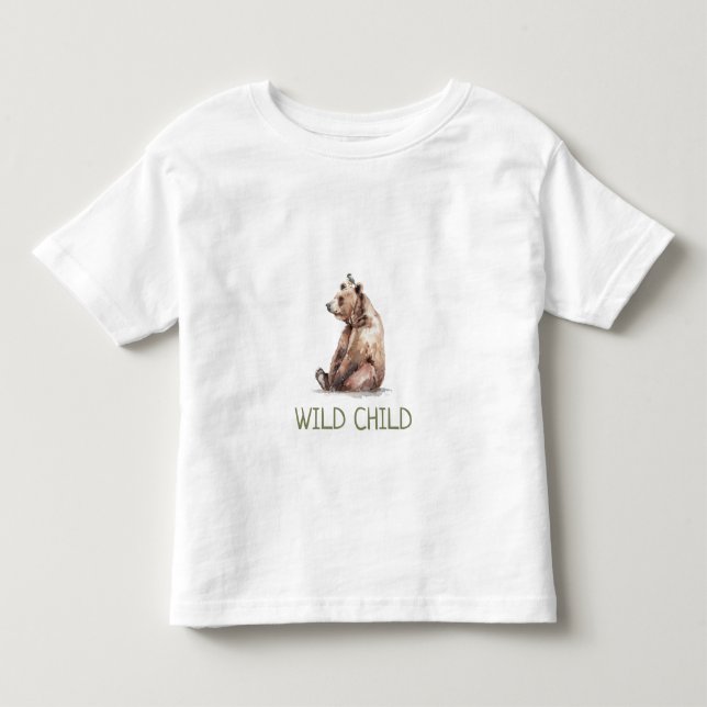 WiILD JILD Woodland Bear | Baby Toddler T-Shirt (Frente)