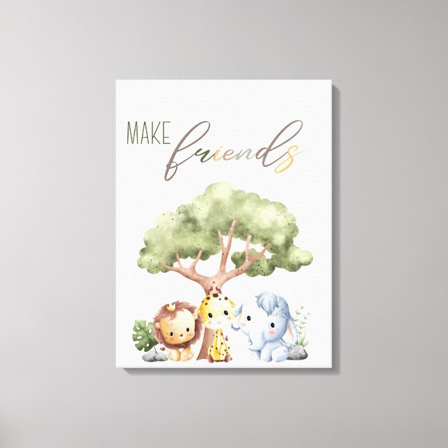 Wild Baby Safari Animal Wall art Décor Canvas (Frente)