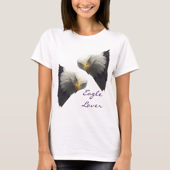 Wild Bald Eagle EAGLE LOVER T-shirts (Frente)