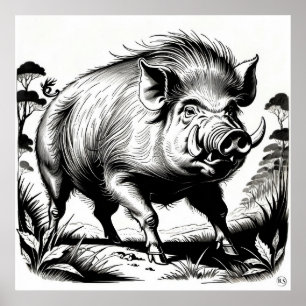 Wild Boar - Impressão de arquivamento