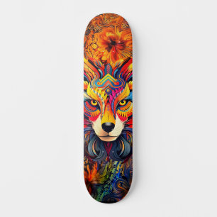 Wild Boho Fox Abstrato skate Deck
