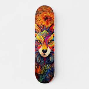 Wild Boho Fox Abstrato skate Deck