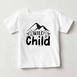 Wild Child Baby T-Shirt - Minimalist Mountain 