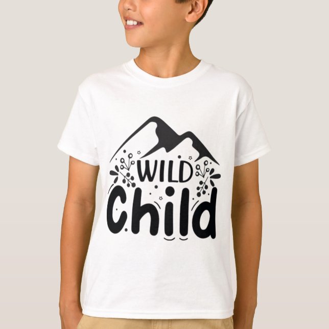 Wild Child Kids' T-Shirt - Adventurous Mountain  (Frente)