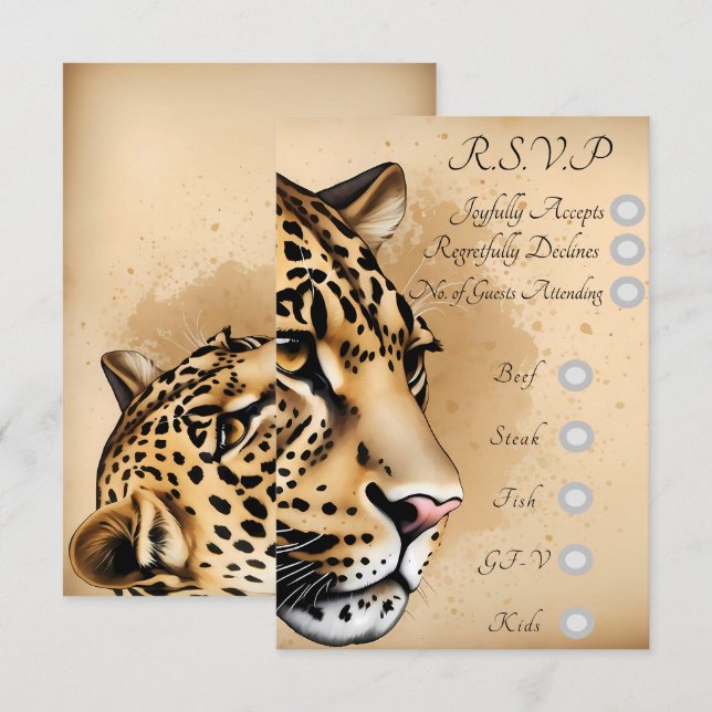 Wild Elegance: Um Convite Inspirado pela Natureza (Frente/Verso)