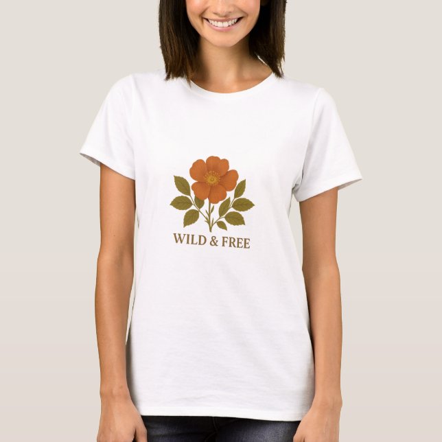 Wild & Free Wildrose Floral T-Shirt for Women (Frente)