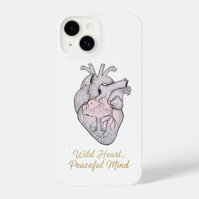 Wild Heart Peaceful Mind - Anatomical Watercolor (Verso)