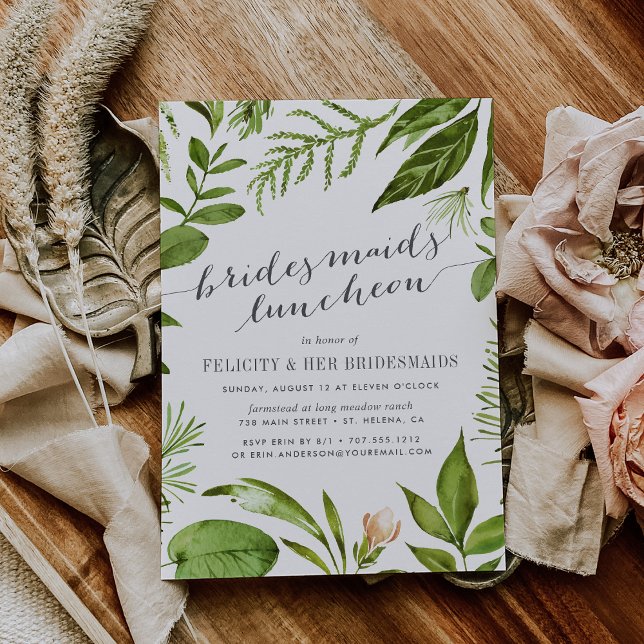Wild Meadow Bridesmaids Luncheon Convite (Criador carregado)