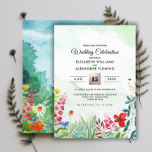 Wild Meadow | Convites para Casamento de Florestas