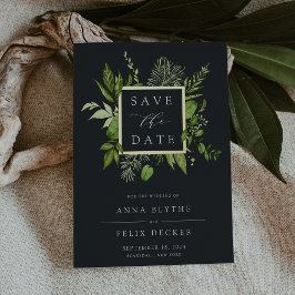 Wild Meadow Foil Weding Date Card
