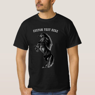 Wild Mustang Horse T-Shirt com Texto Personalizado