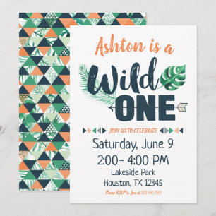 Wild One Boho Primeiro Convite de Aniversário