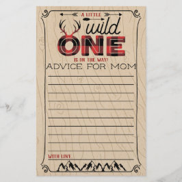 Wild One Boys Rustic Xadrez Lumberjack Baby Advice